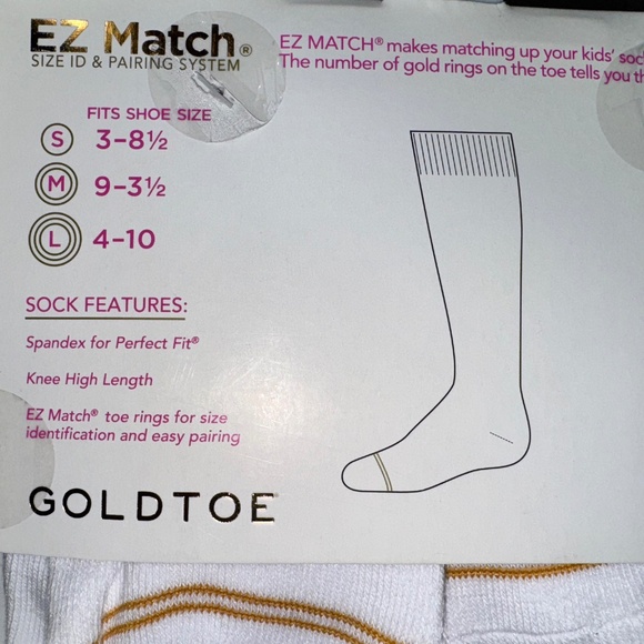 Gold toe Girls Knee High Socks 5 Pairs NWT - Picture 5 of 5